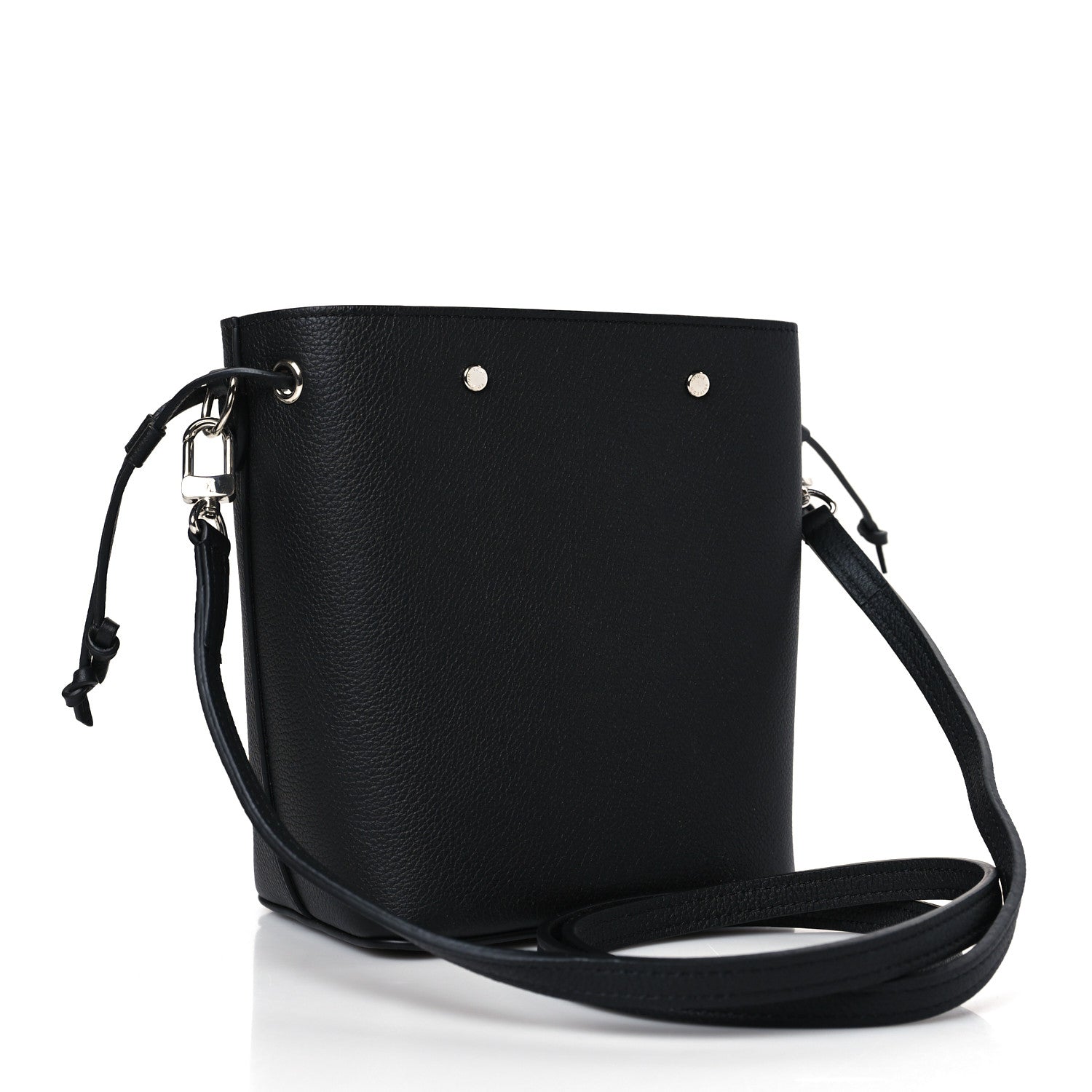 Louis Vuitton Calfskin Nano Lockme Bucket Black 3 of 8