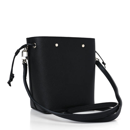 Louis Vuitton Calfskin Nano Lockme Bucket Black 3 of 8