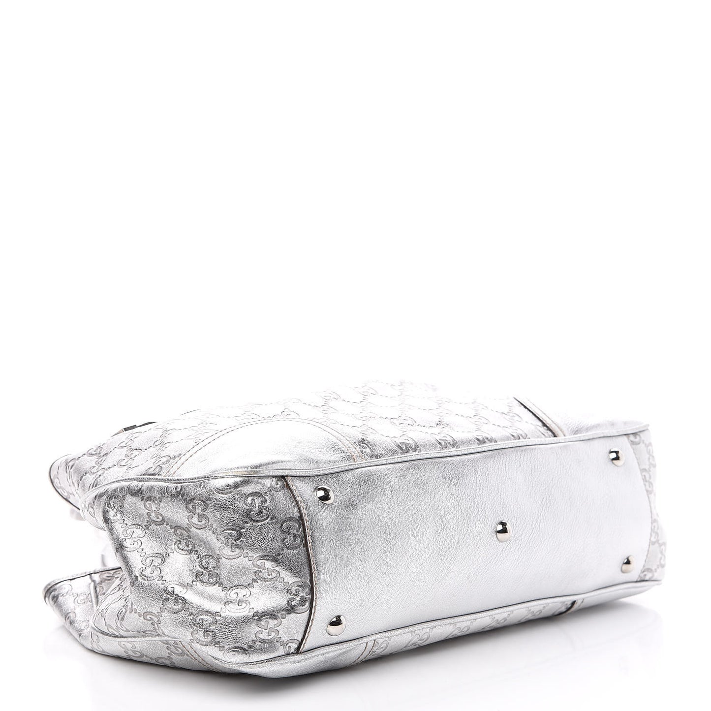 Guccissima Medium Princy Tote Silver