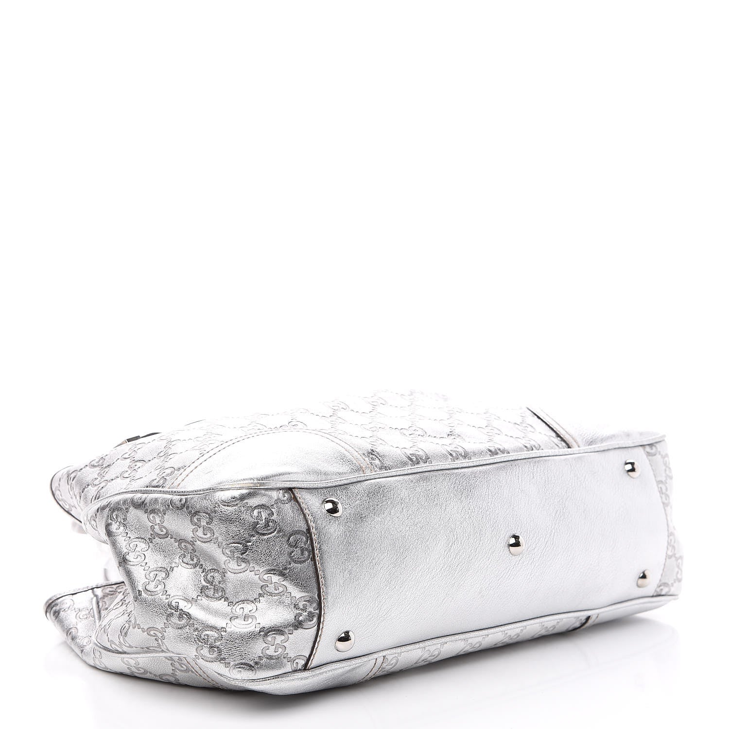 Gucci Guccissima Medium Princy Tote Silver 3 of 9