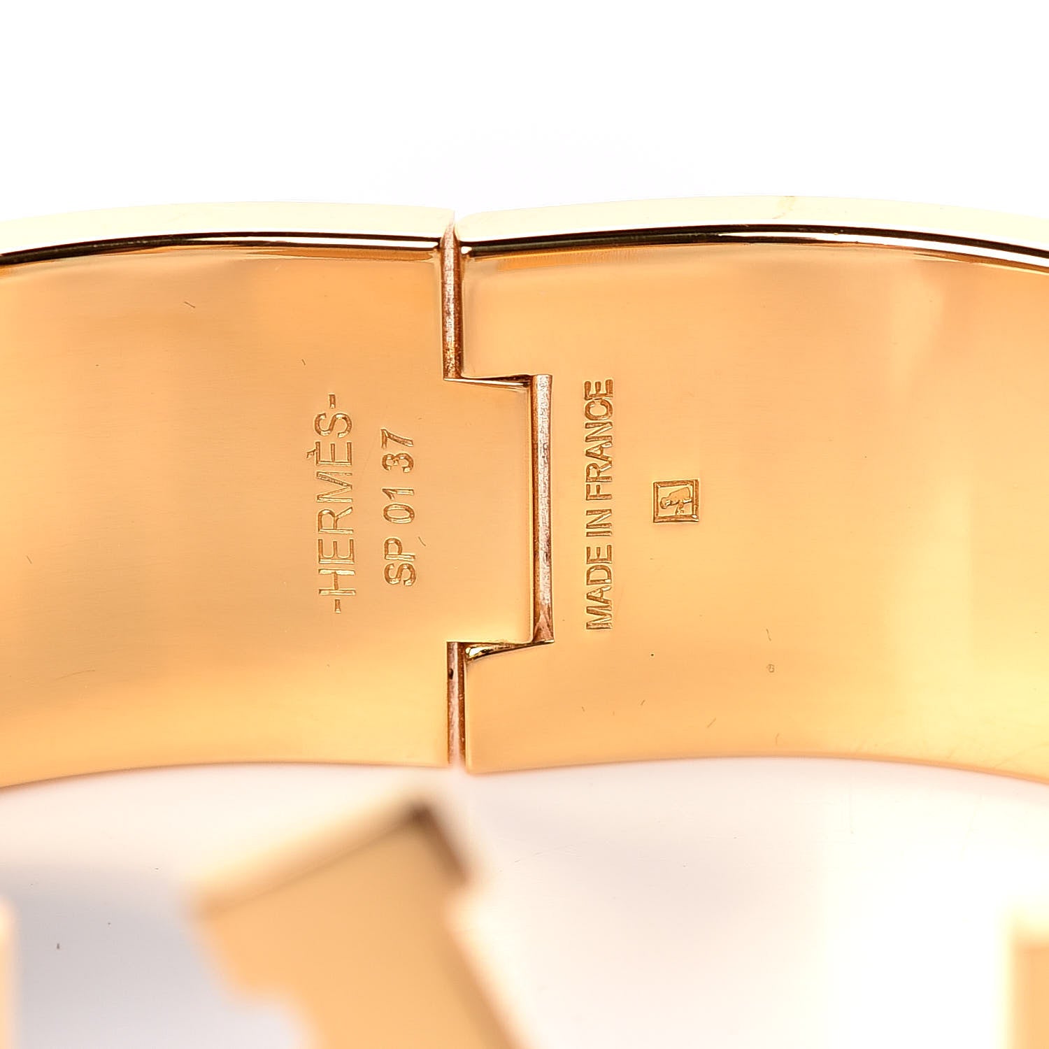 Hermes Enamel Wide Clic Clac H Bracelet PM Orange 5 of 6