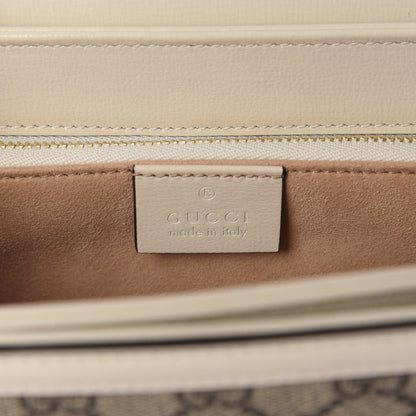 Gucci GG Supreme Monogram Horsebit 1955 Shoulder Bag Beige Mystic White 8 of 10