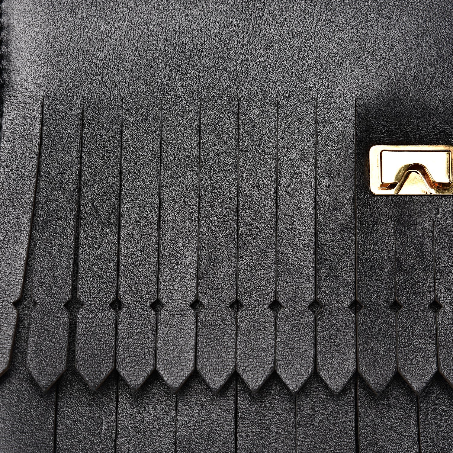 Burberry Grainy Calfskin Broguing Tassel Small Macken Crossbody Bag Black 12 of 14