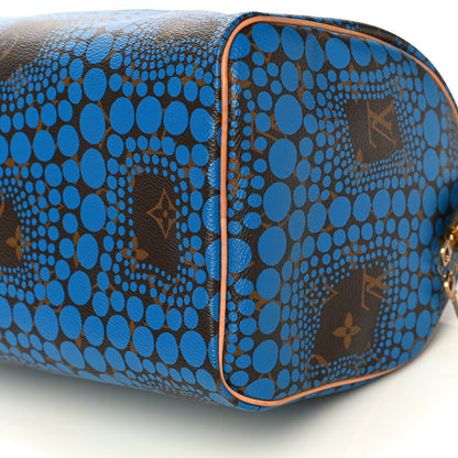 Louis Vuitton Monogram Kusama Town Speedy 30 Blue 11 of 11