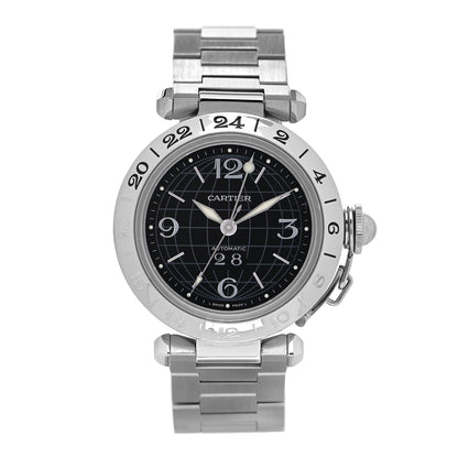 Cartier Stainless Steel 35mm Pasha C Big Date Automatic Watch Black 1 of 4