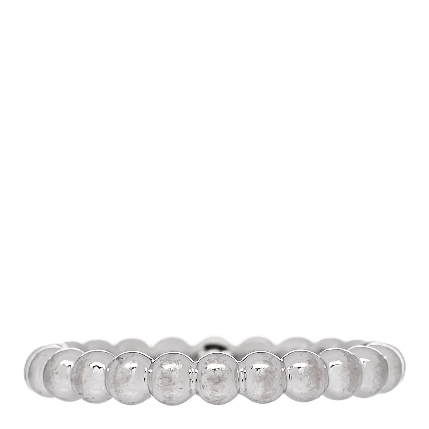 18K White Gold Medium Perlee Ring 53 6.5