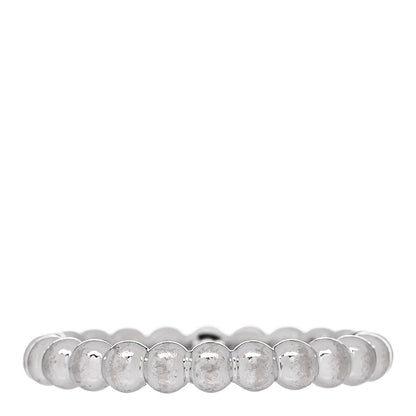 Van Cleef & Arpels 18K White Gold Medium Perlee Ring 53 6.5 3 of 5