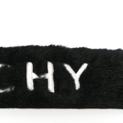 Givenchy Faux Fur Logo Bag Strap Black 5 of 7