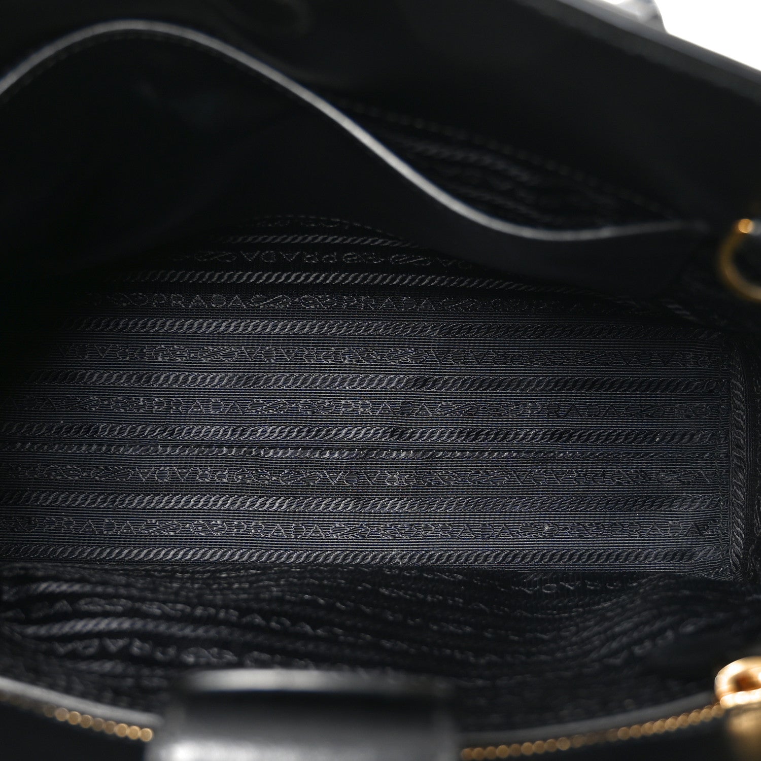 Prada Saffiano Soft Calfskin Small Zippered Tote Black 5 of 9