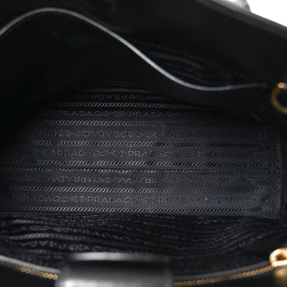 Prada Saffiano Soft Calfskin Small Zippered Tote Black 5 of 9