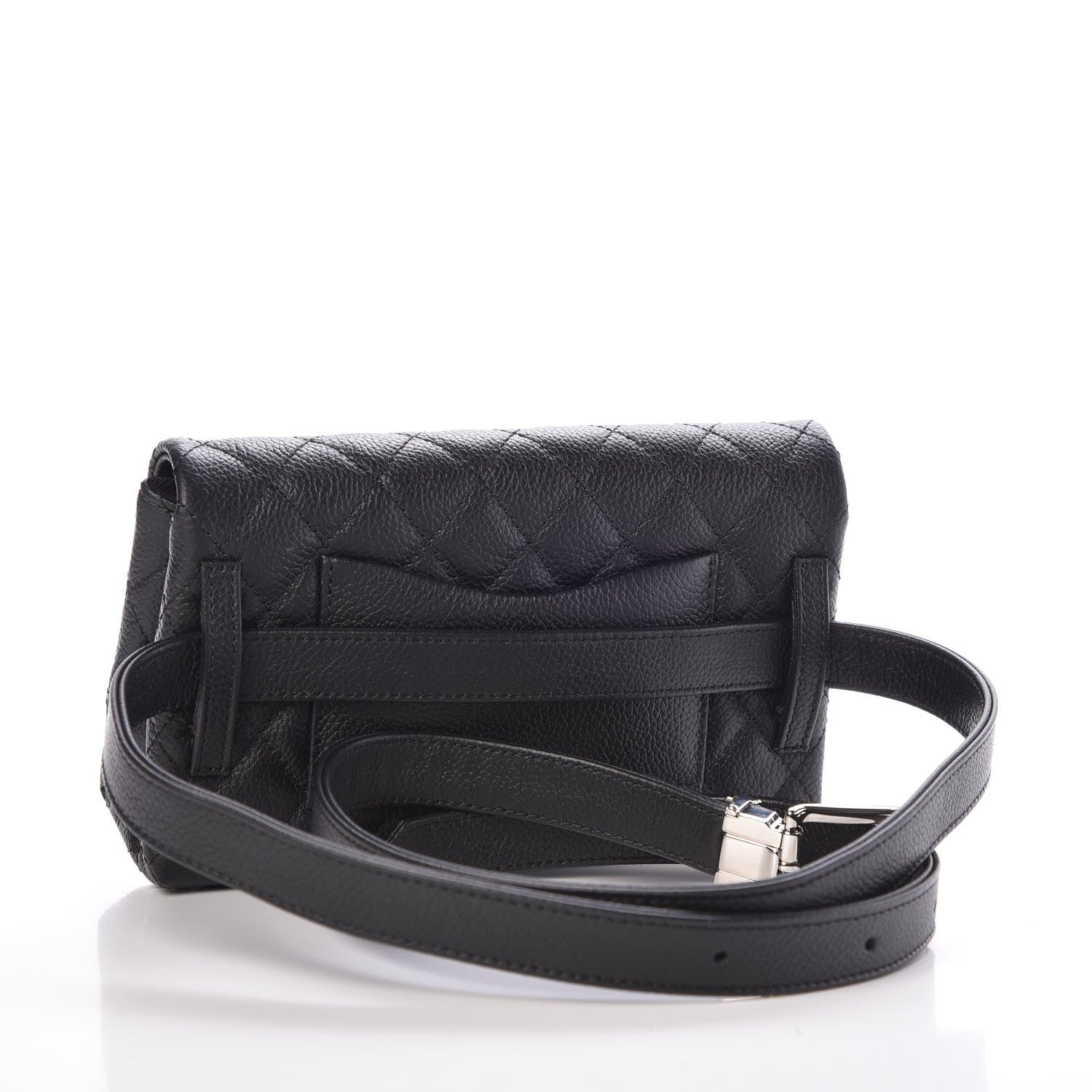 Chanel Grained Calfskin Quilted 2.55 Reissue Flap Belt Bag Clutch Black 3 of 8