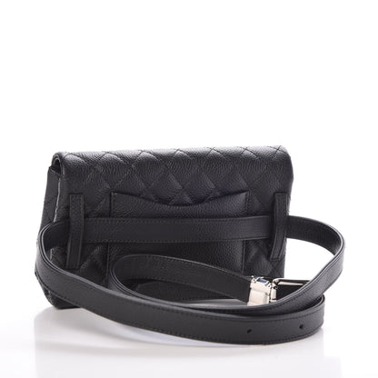 Chanel Grained Calfskin Quilted 2.55 Reissue Flap Belt Bag Clutch Black 3 of 8