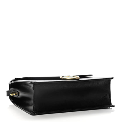 Gucci Textured Calfskin Medium Torchon GG Ring Shoulder Bag Black 4 of 17