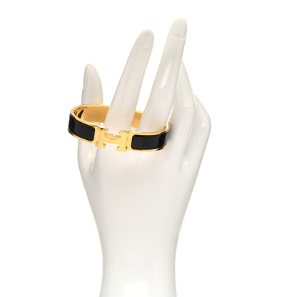 Hermes Enamel Narrow Clic Clac H Bracelet PM Black 2 of 6