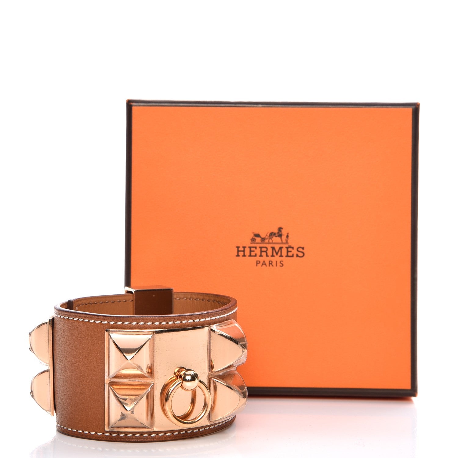 Hermes Barenia Collier de Chien CDC Bracelet S Fauve 8 of 8