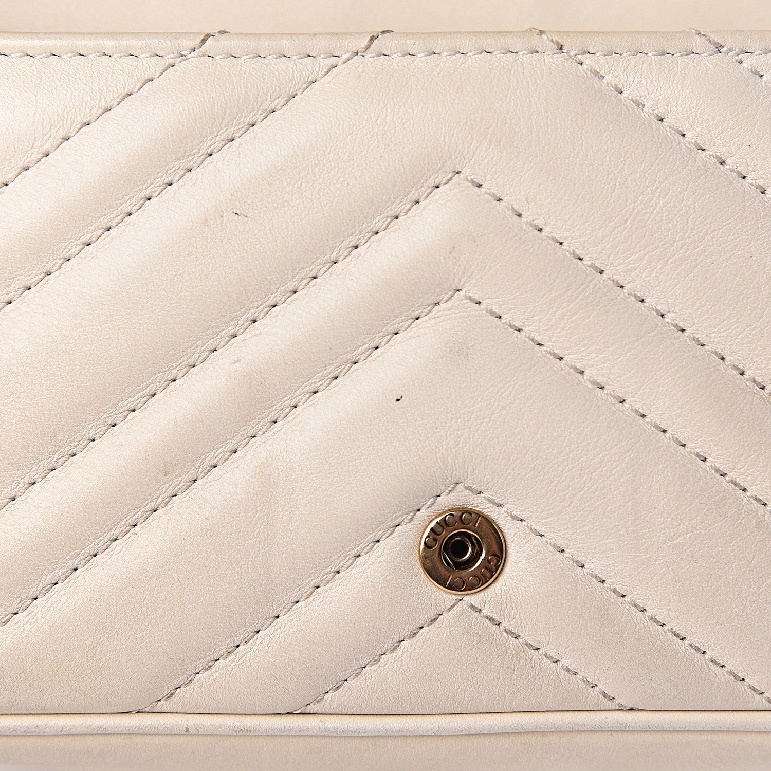 Gucci Calfskin Matelasse Super Mini GG Marmont Shoulder Bag White 10 of 16