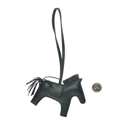 Hermes Milo Lambskin Grigri Rodeo Horse Bag Charm MM Vert Cypress 2 of 5