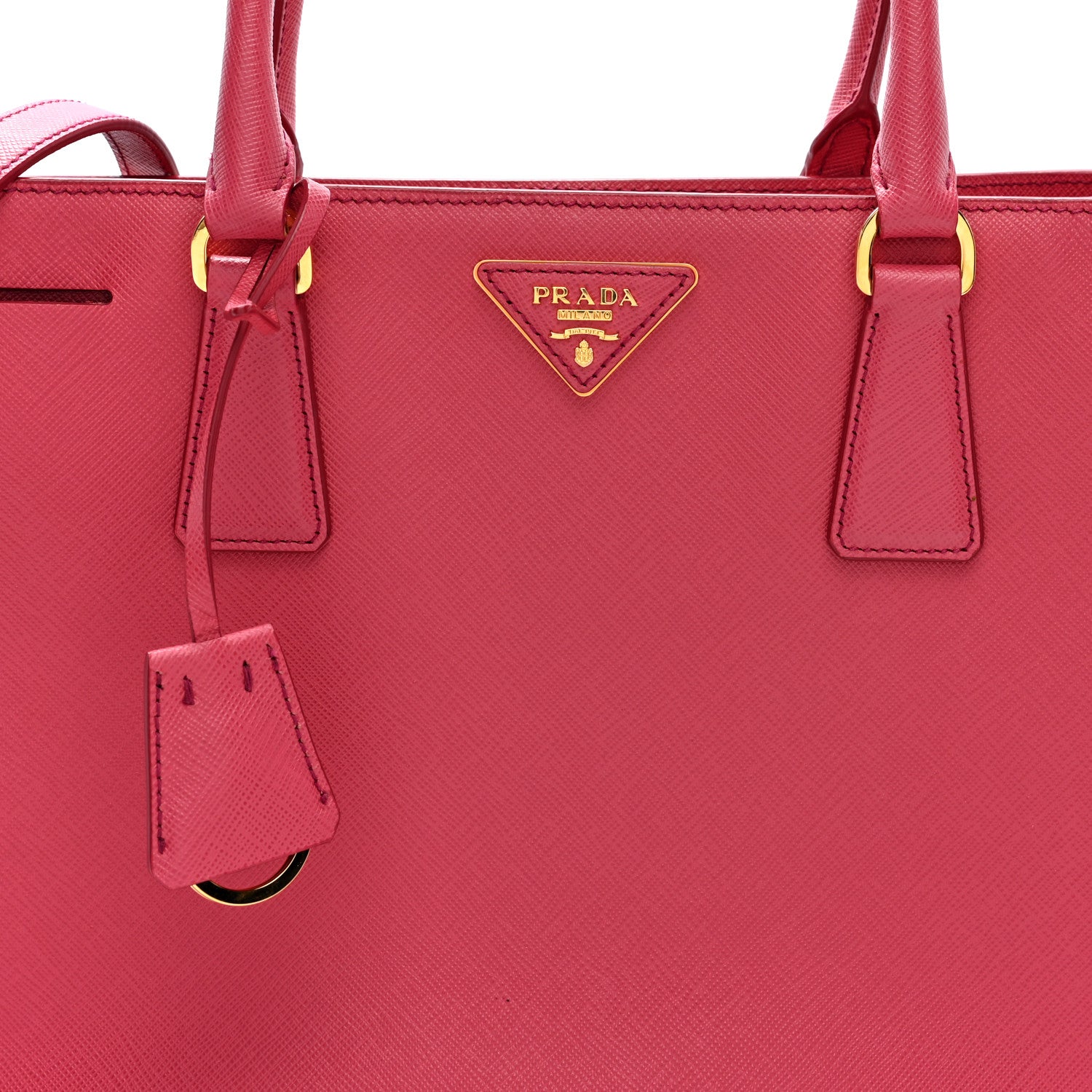 Prada Saffiano Medium Galleria Double Zip Tote Peonia 6 of 8