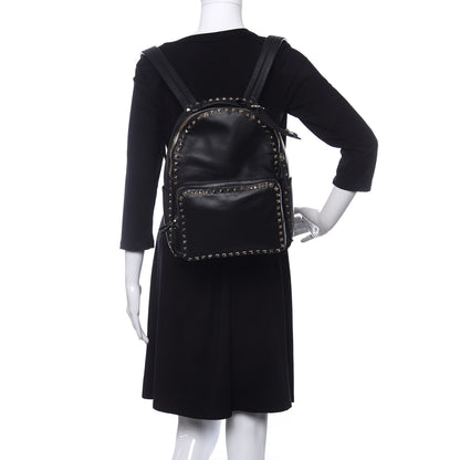 Valentino Garavani Vitello Medium Rockstud Backpack Black 2 of 10