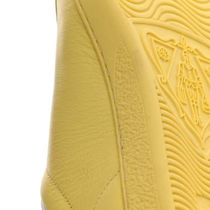 Gucci Calfskin Interlocking G Perforated Womens Ace Sneakers 37 Banana Straw Yellow 10 of 11