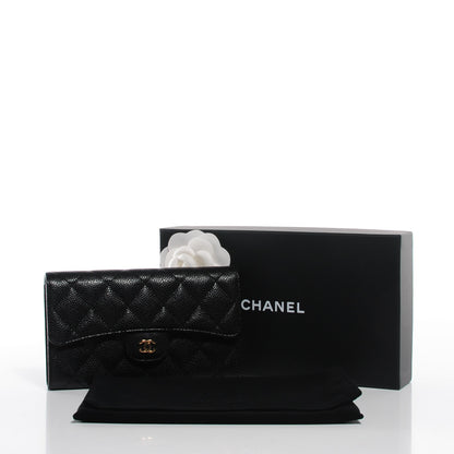 Chanel Caviar Quilted Large Flap Wallet Black 9 of 9
