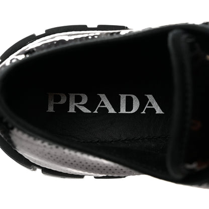 Prada Paillettes Triangle Logo Double Wheel 50mm Sneakers 38 Black 7 of 9