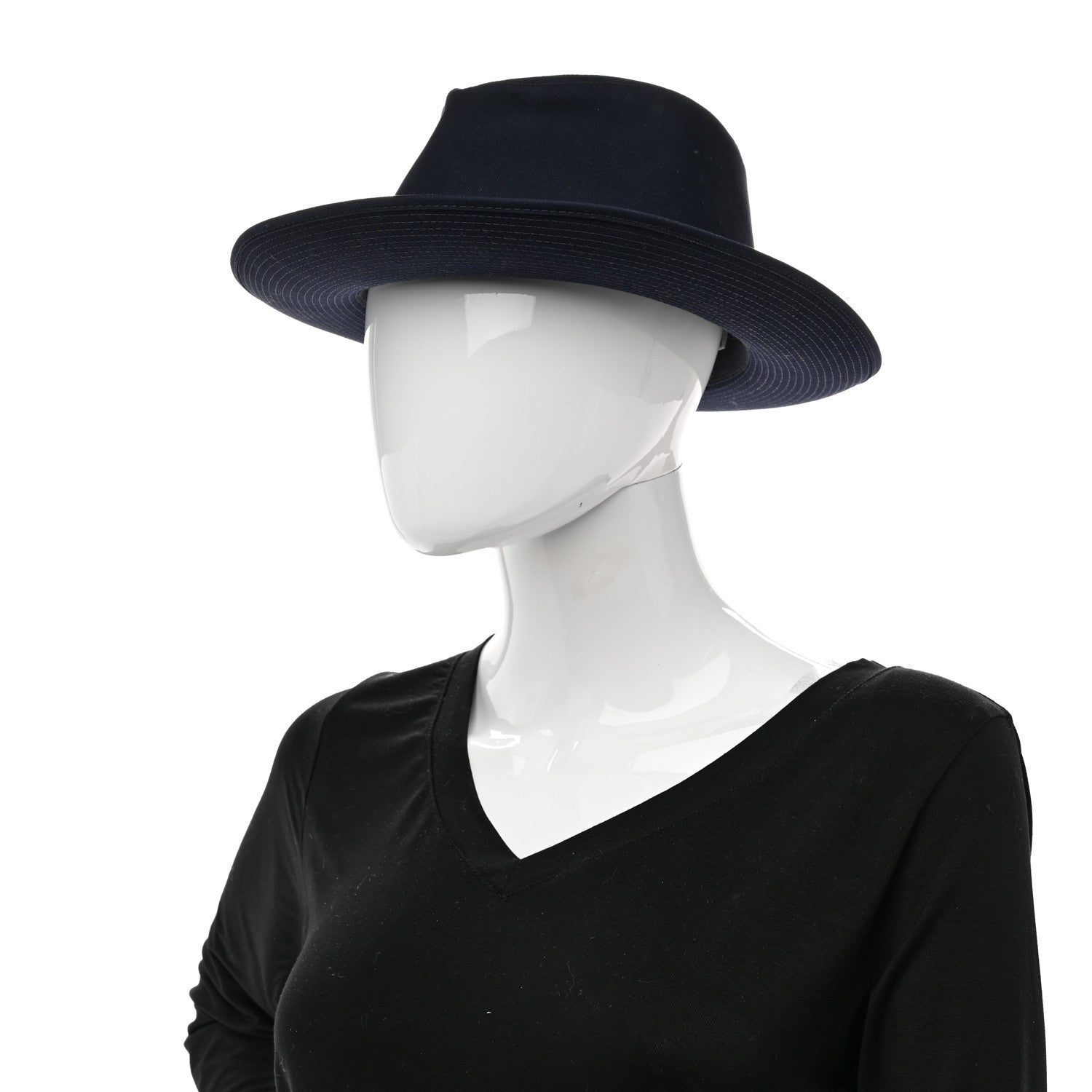 Hermes Cotton Canvas Edouard Hat 58 Encre 2 of 9