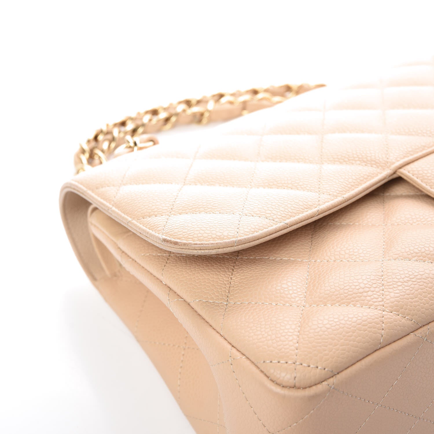 Chanel Caviar Quilted Jumbo Double Flap Beige Clair 8 of 8