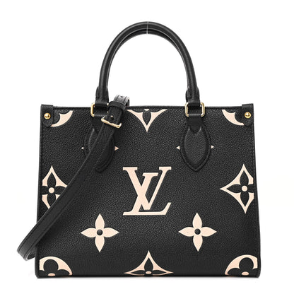 Louis Vuitton Empreinte Monogram Giant Onthego PM Black Beige 1 of 9