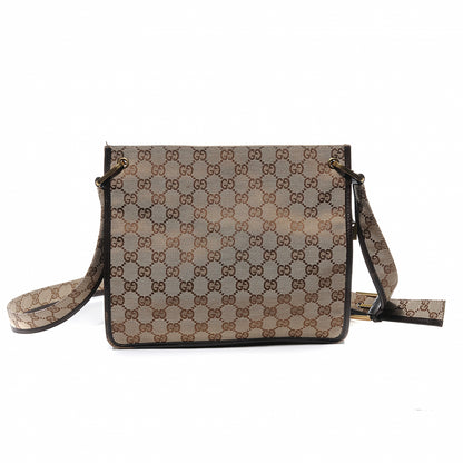 Gucci Monogram Messenger Bag Ebony 8 of 9