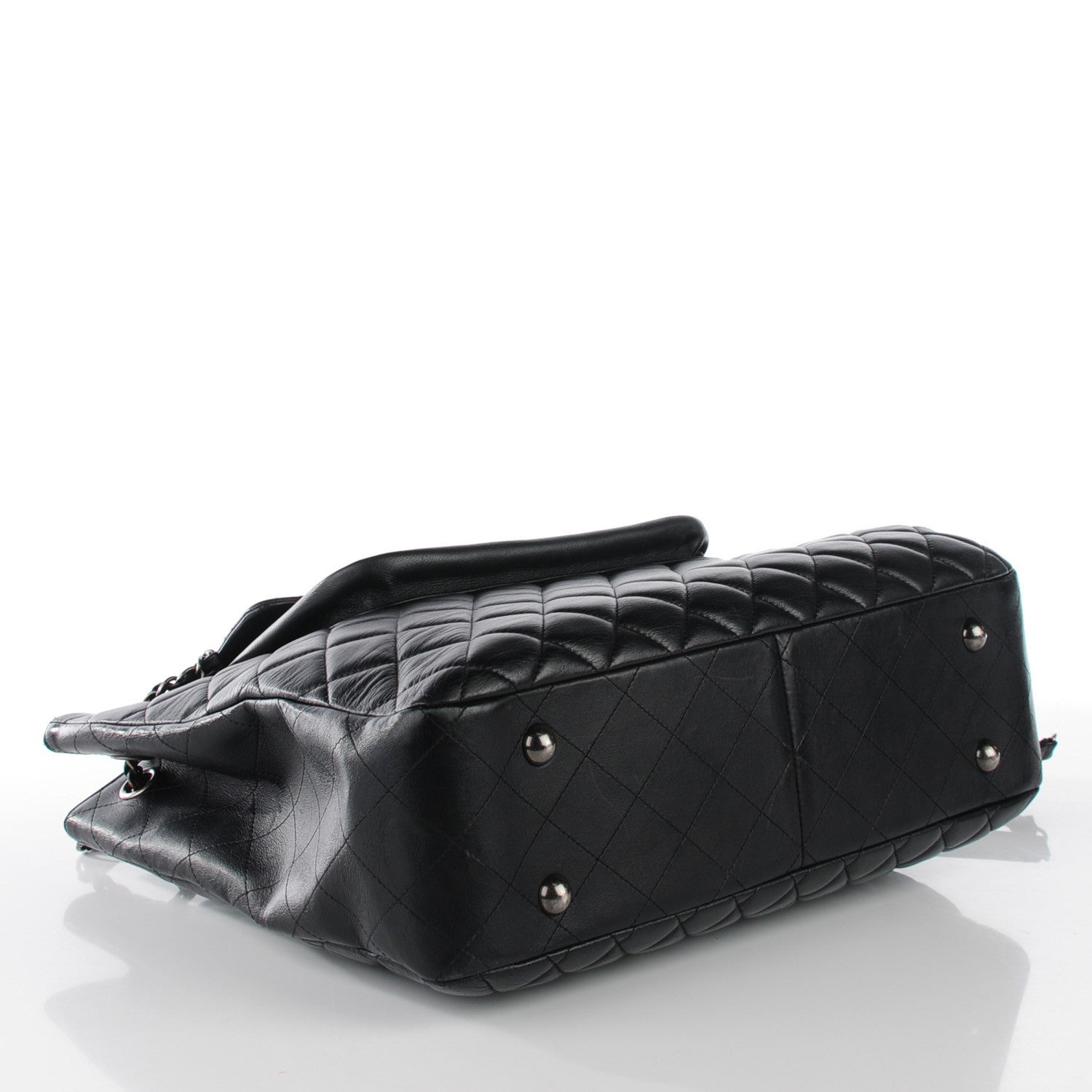 Chanel Calfskin Quilted Flap Tote Black 4 of 8