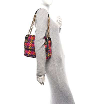 Saint Laurent Tweed Calfskin Matelasse Monogram Medium Niki Chain Satchel Multicolor 2 of 11