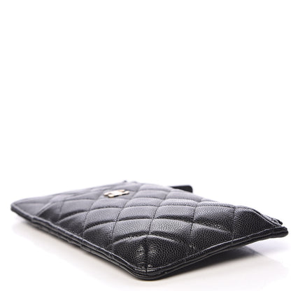 Chanel Caviar Quilted Classic Flat Wallet Pouch Black 4 of 9