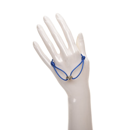 Cartier 18K Pink Yellow White Gold Trinity Adjustable Cord Bracelet Blue 2 of 4
