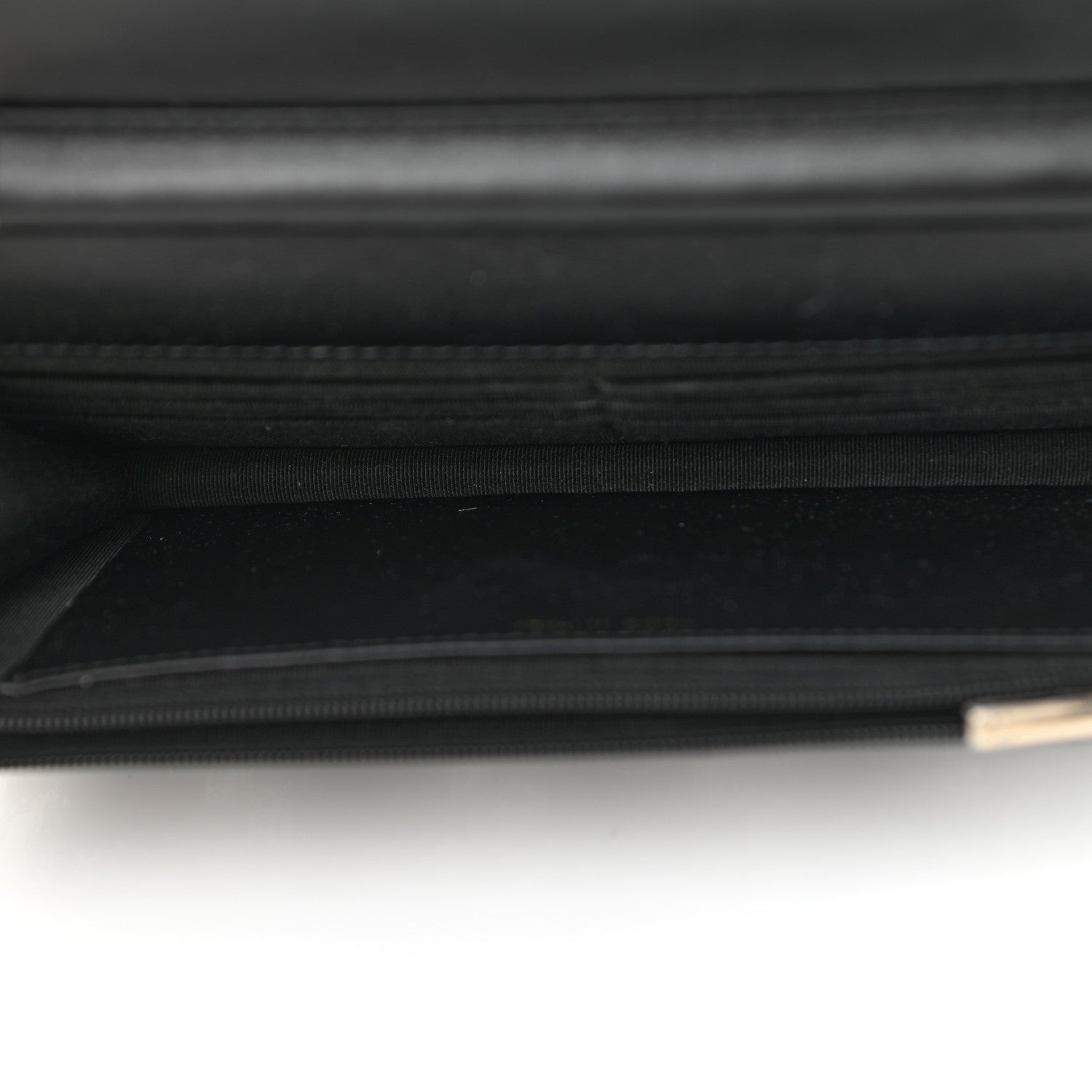 Chanel Tweed Quilted Wallet On Chain WOC Black Ecru White 5 of 12