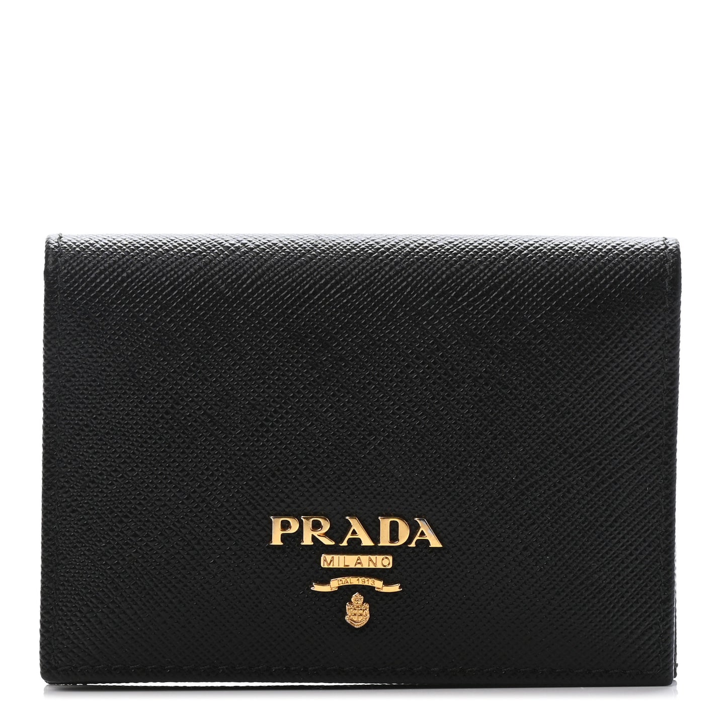 Saffiano Metal Bi-Fold Wallet Black