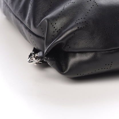 Stella McCartney Eco Alter Nappa Perforated Logo Drawstring Backpack Black 9 of 13
