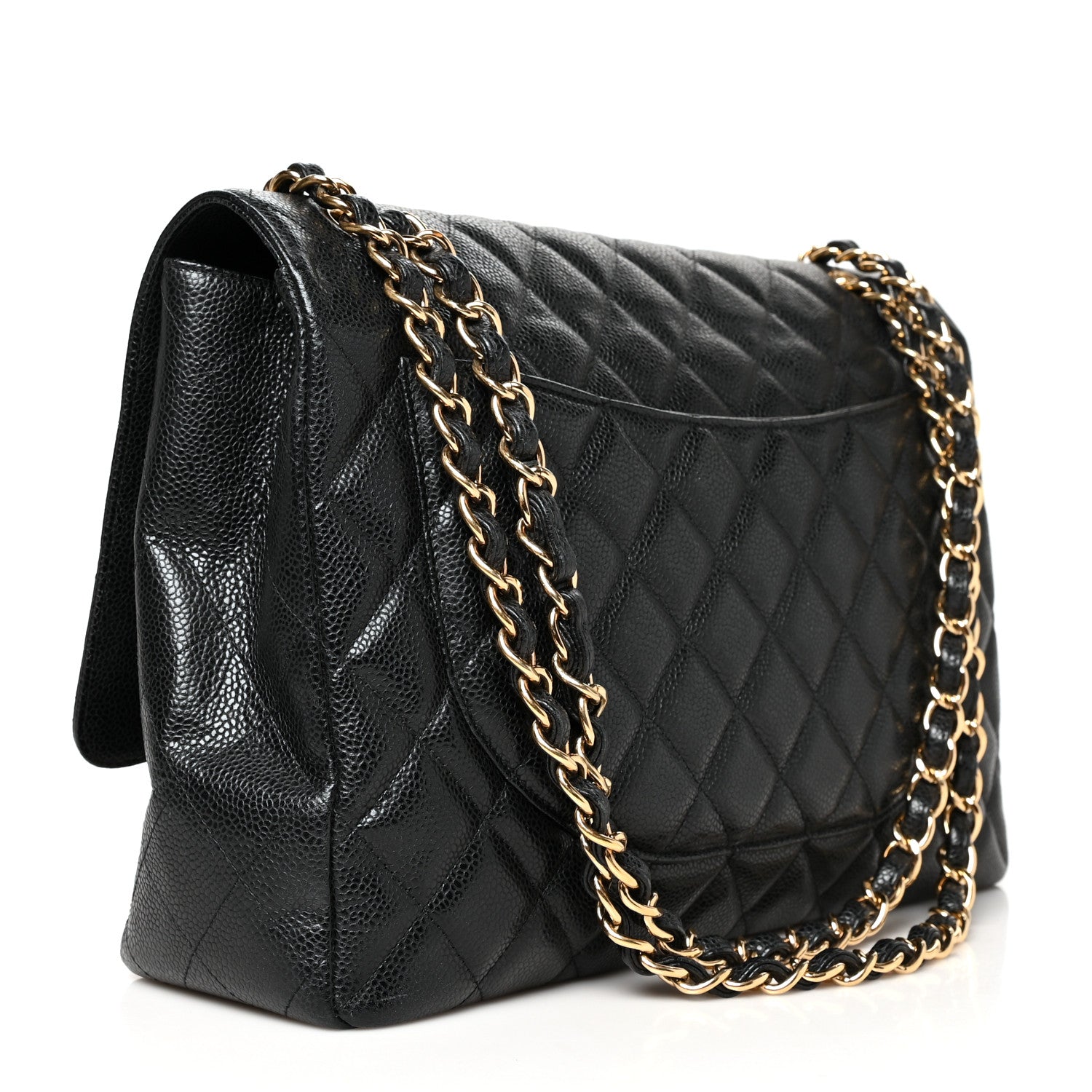 Chanel Caviar Quilted Maxi Single Flap Black 3 of 10