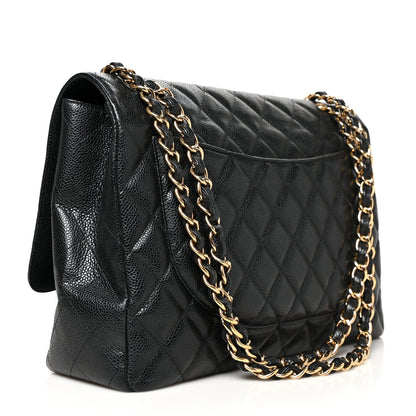 Chanel Caviar Quilted Maxi Single Flap Black 3 of 10