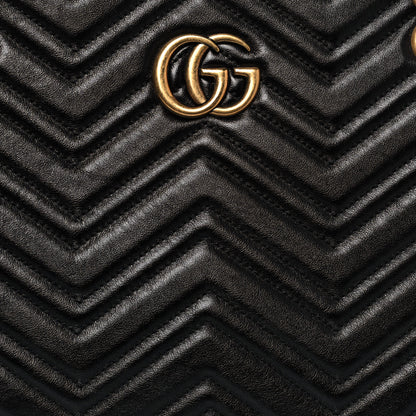 Gucci Vintage Calfskin Matelasse Medium GG Marmont Slim Tote Black 8 of 12