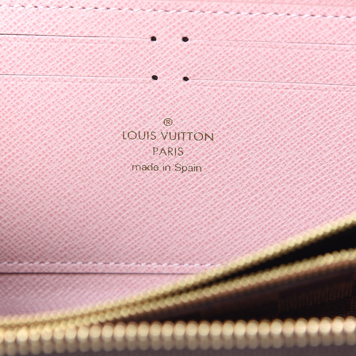Louis Vuitton Damier Ebene Clemence Wallet Rose Ballerine 5 of 6