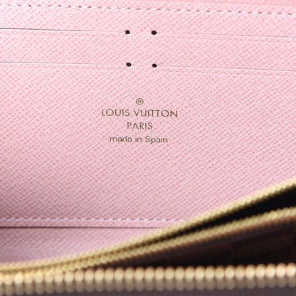 Louis Vuitton Damier Ebene Clemence Wallet Rose Ballerine 5 of 6