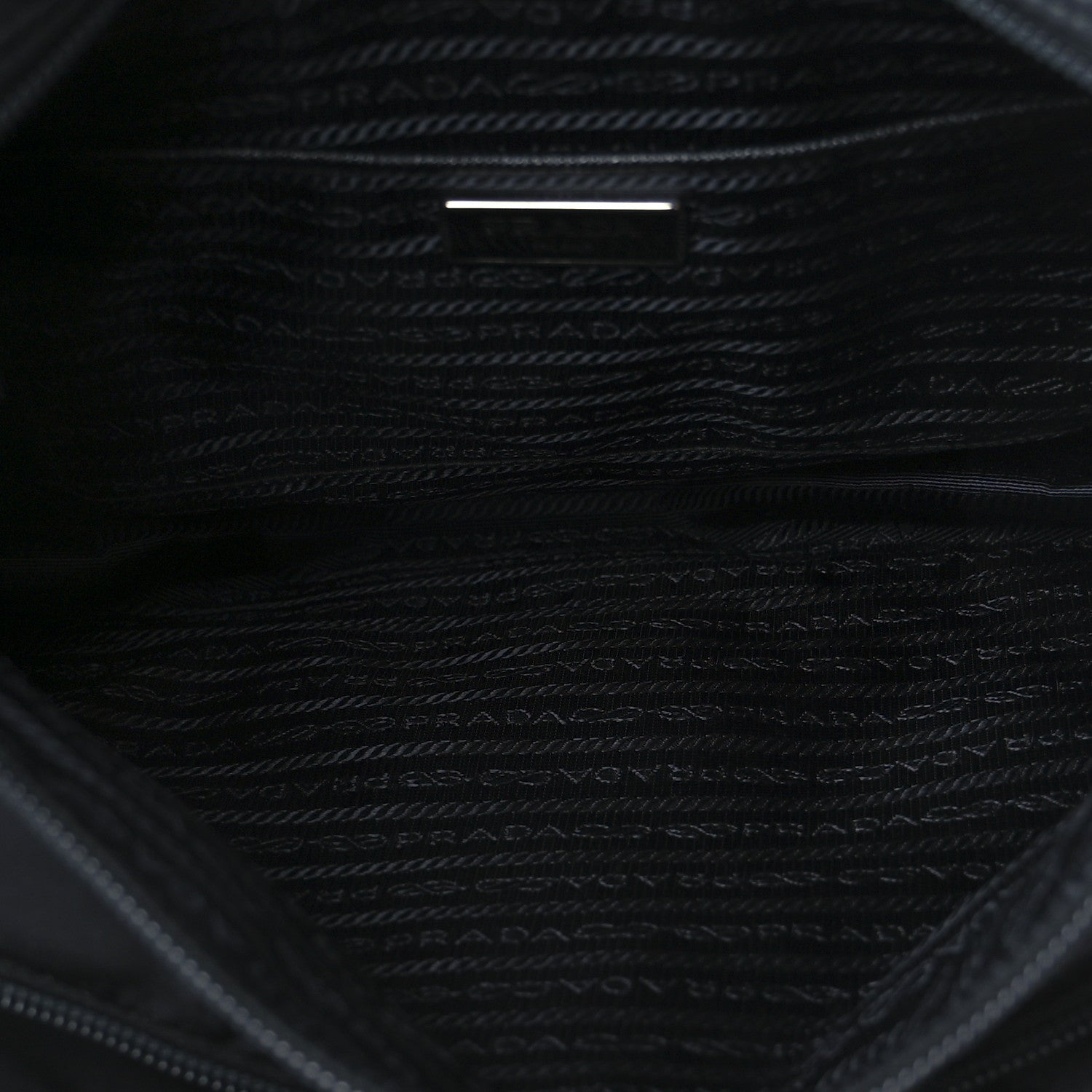 Prada Tessuto Nylon Saffiano Double Buckle Messenger Shoulder Bag Black 5 of 10