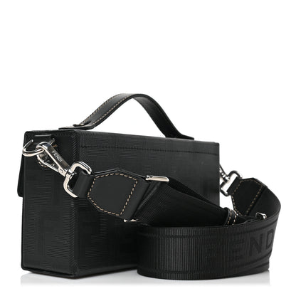 Fendi Vitello King FF Lines Embossed Baguette Soft Trunk Black 4 of 17