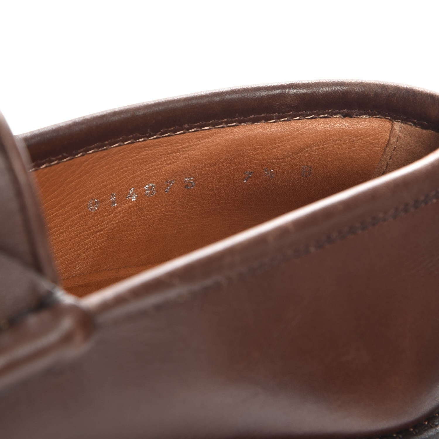 Gucci Laredo Calfskin Womens Horsebit Lug Sole Loafers 37.5 Brown 8 of 8