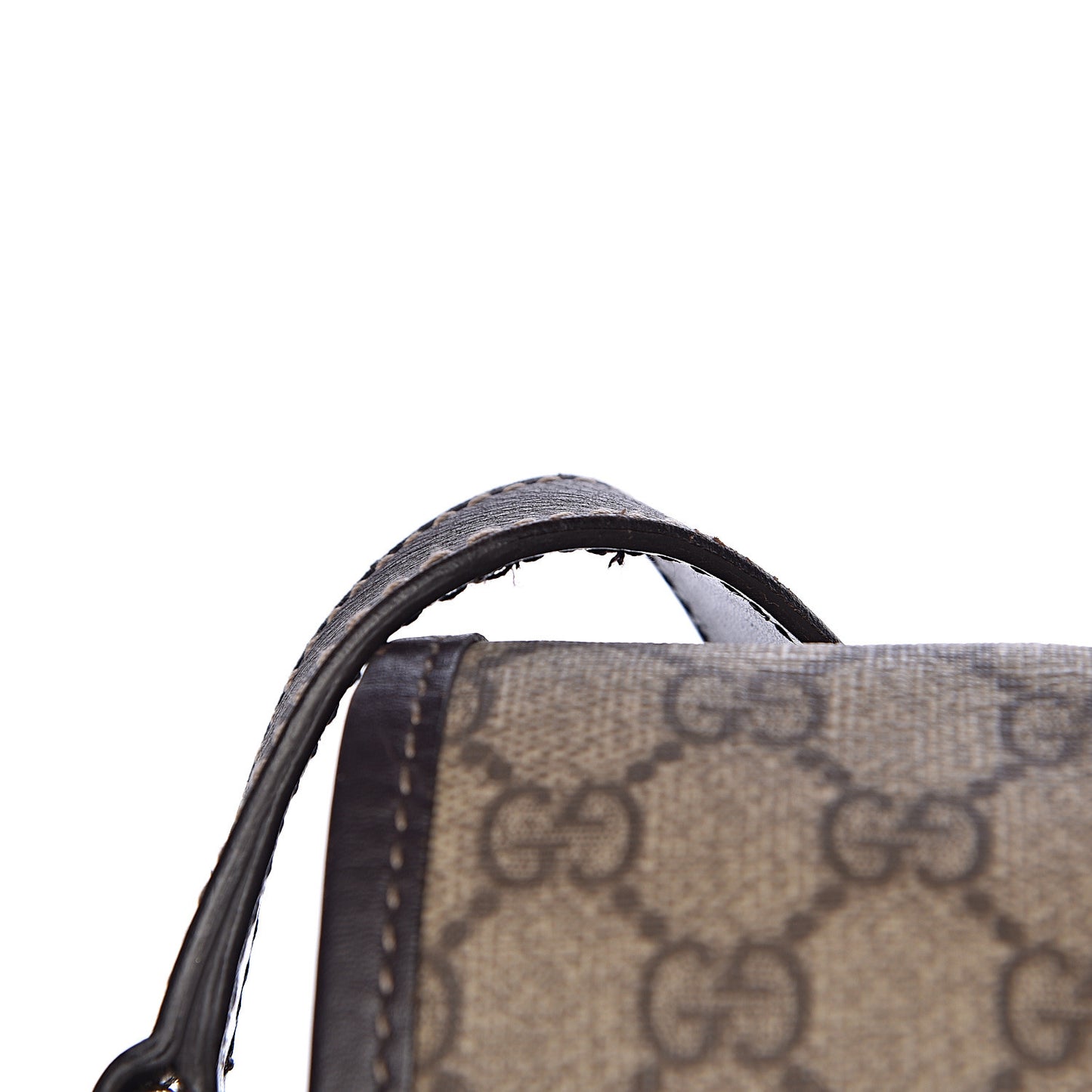 GG Plus Monogram Web Large Flap Messenger Bag Beige Dark Brown