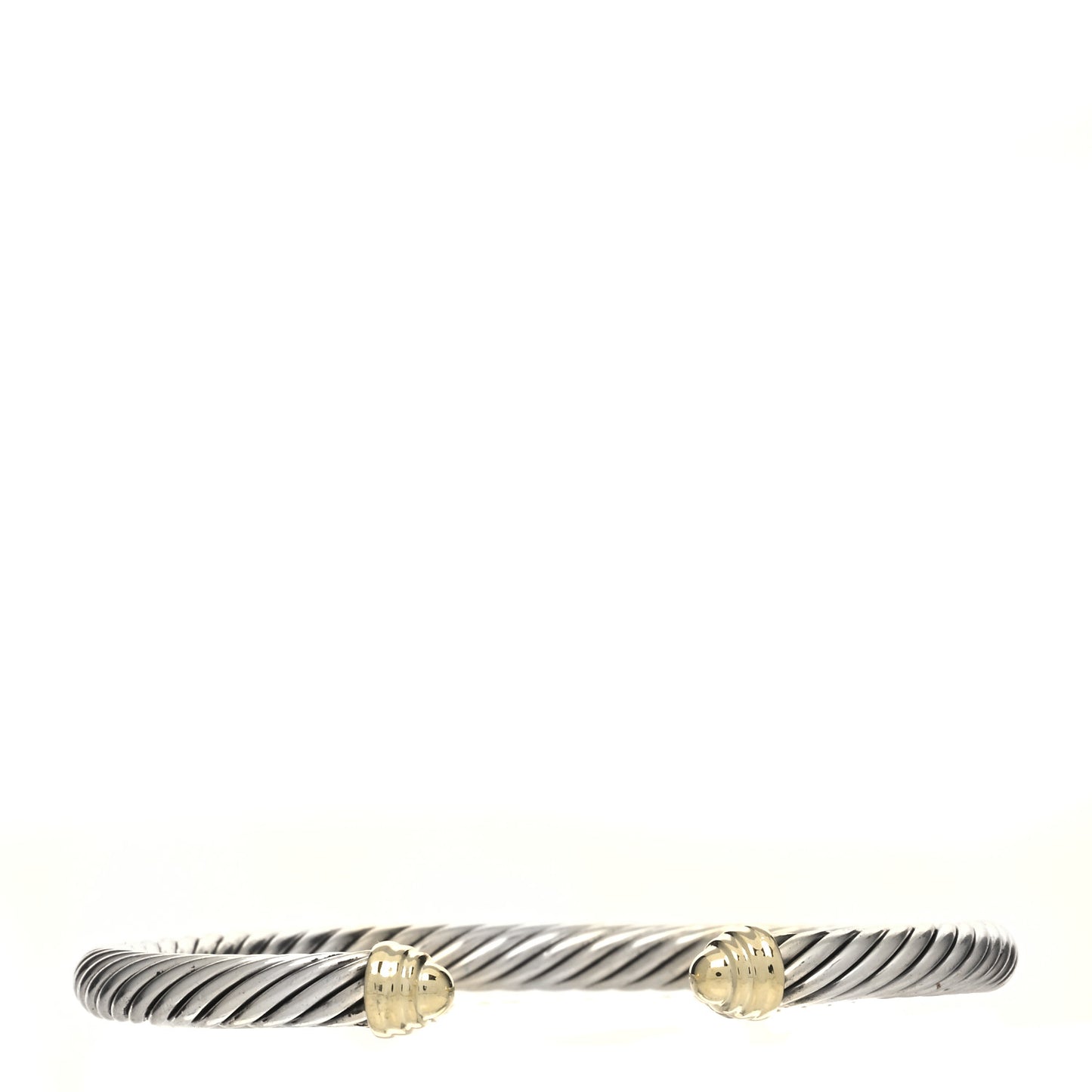 Sterling Silver 14K Yellow Gold 5mm Cable Classics Bracelet