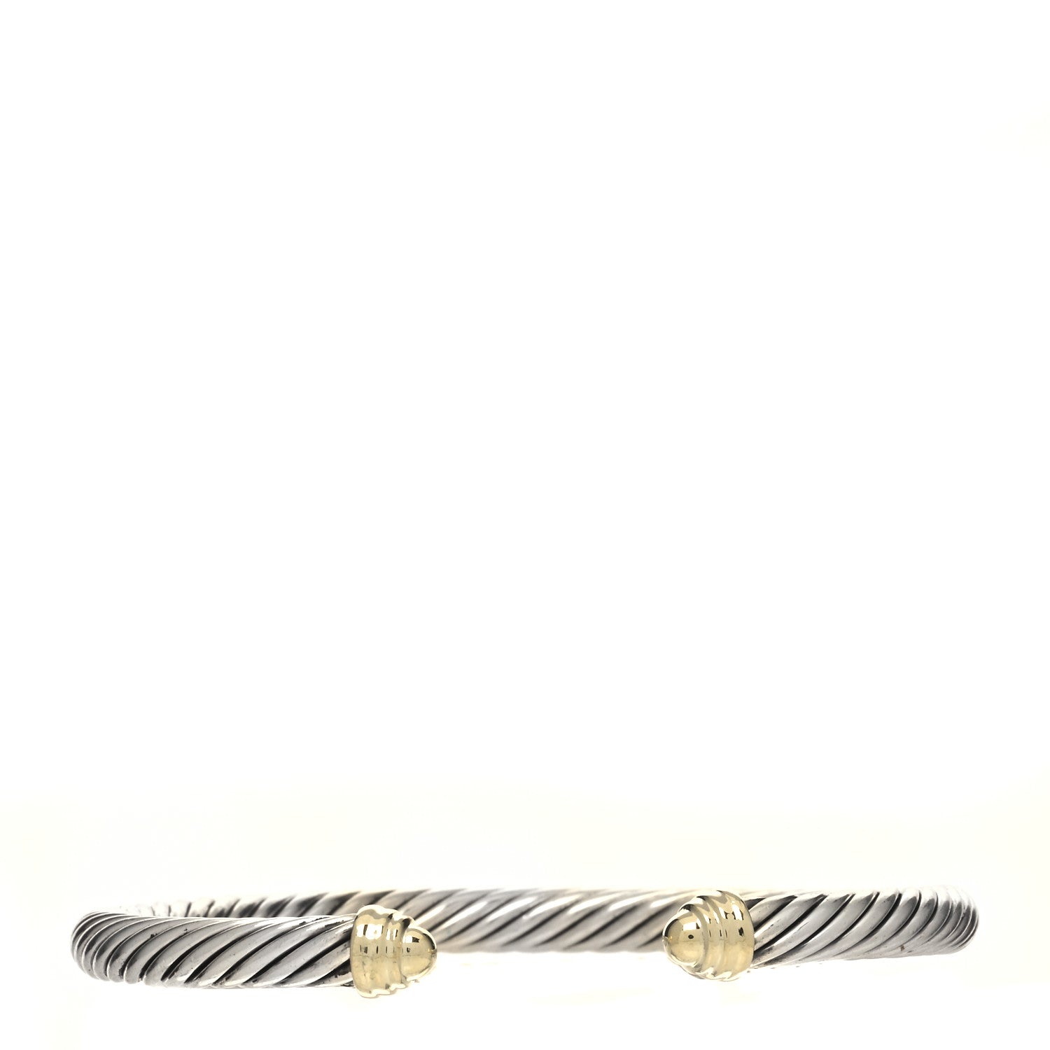 David Yurman Sterling Silver 14K Yellow Gold 5mm Cable Classics Bracelet 1 of 3