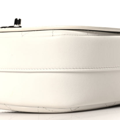 Chanel Calfskin Stitched Small Ring My Bag Flap Crossbody White 10 of 13