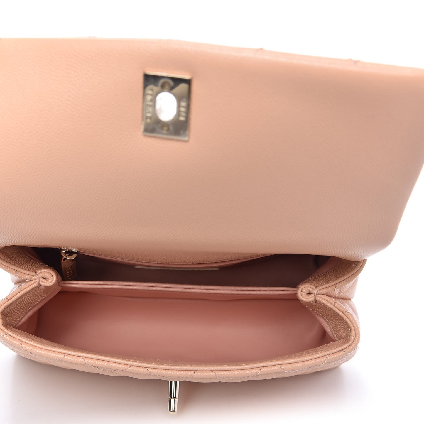 Caviar Quilted Mini Coco Handle Flap Light Pink
